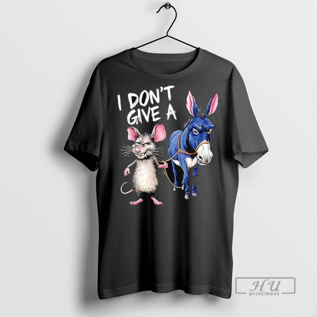 Trending I Dont Give A Rats Ass Mouse And Donkey T Shirt