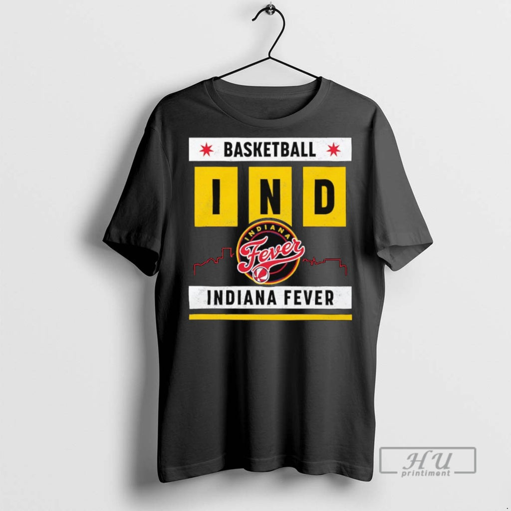 Trending Indiana Fever Basketball Skyline T Shirt