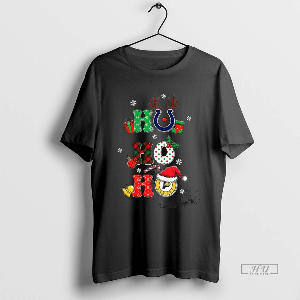 Trending Indianapolis Colts And Indiana Pacers Ho Ho Ho Chirstmas Tee Shirt Sweater