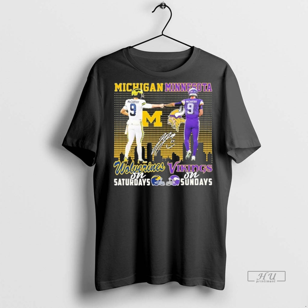 Trending Jj Mccarty Wolverines And Vikings Football T Shirt Sweater