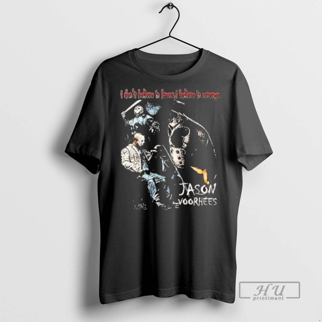 Trending Jason Voorhees I Dont Believe In Karma 2 Sided T Shirt