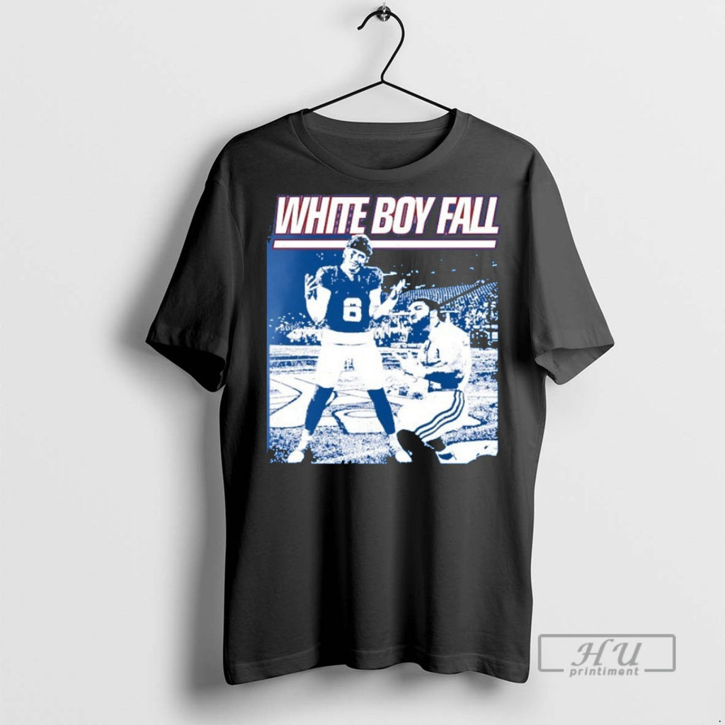 Trending Jaxson Dart And Cam Skattebo White Boy Fall New York Giants Graphic Tee Shirts
