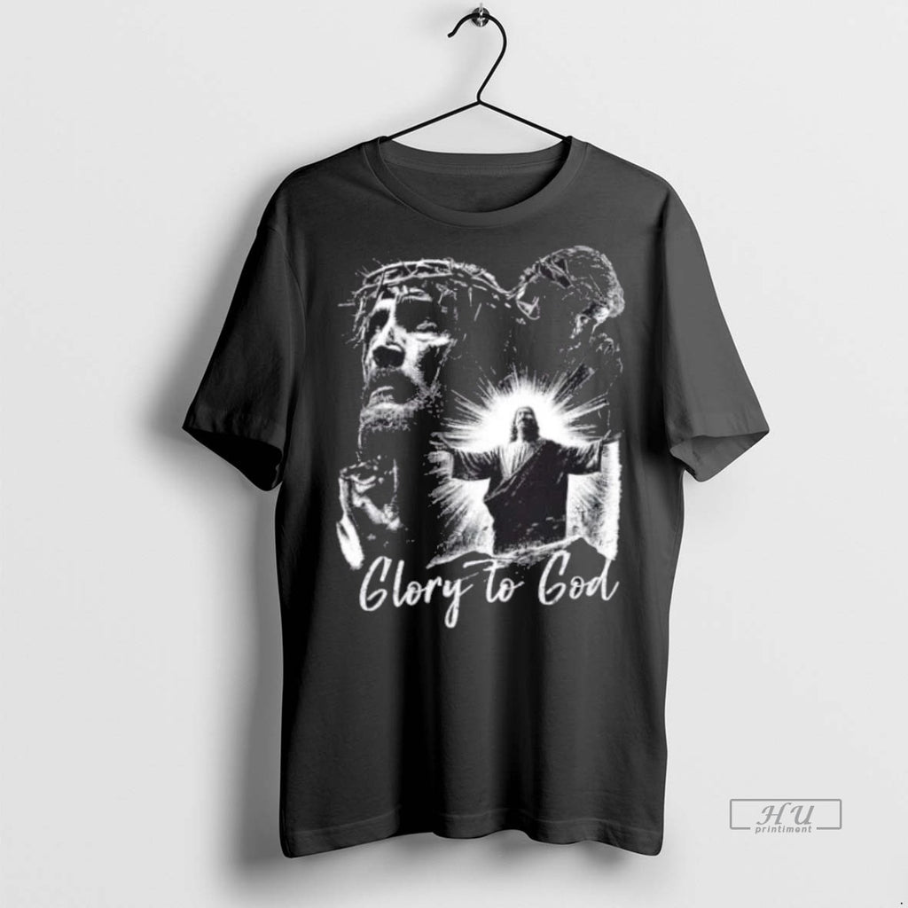 Trending Jesus Glory To God Retro Graphic Tee Shirt Sweater