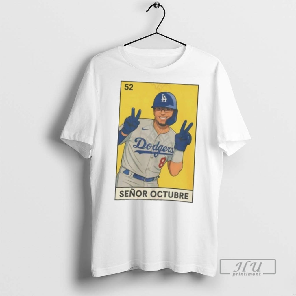 Trending Kike Hernandez Senor Octubre Loteria Card La Dodgers T Shirt