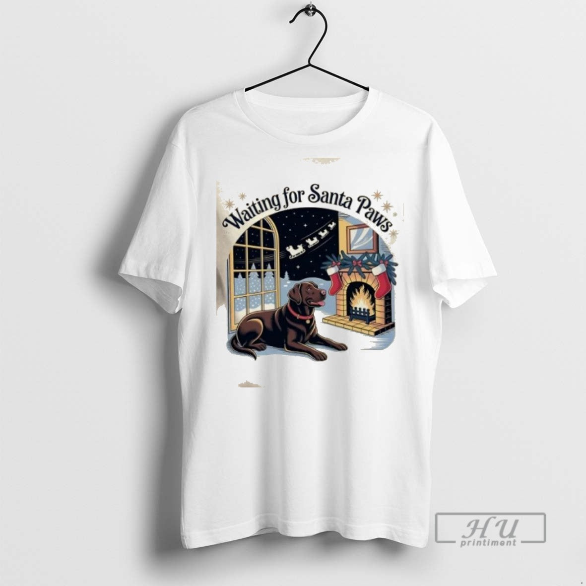 Trending Labrador Santa Paws Christmas Graphic Tee Shirts Sweatshirt Hoodies