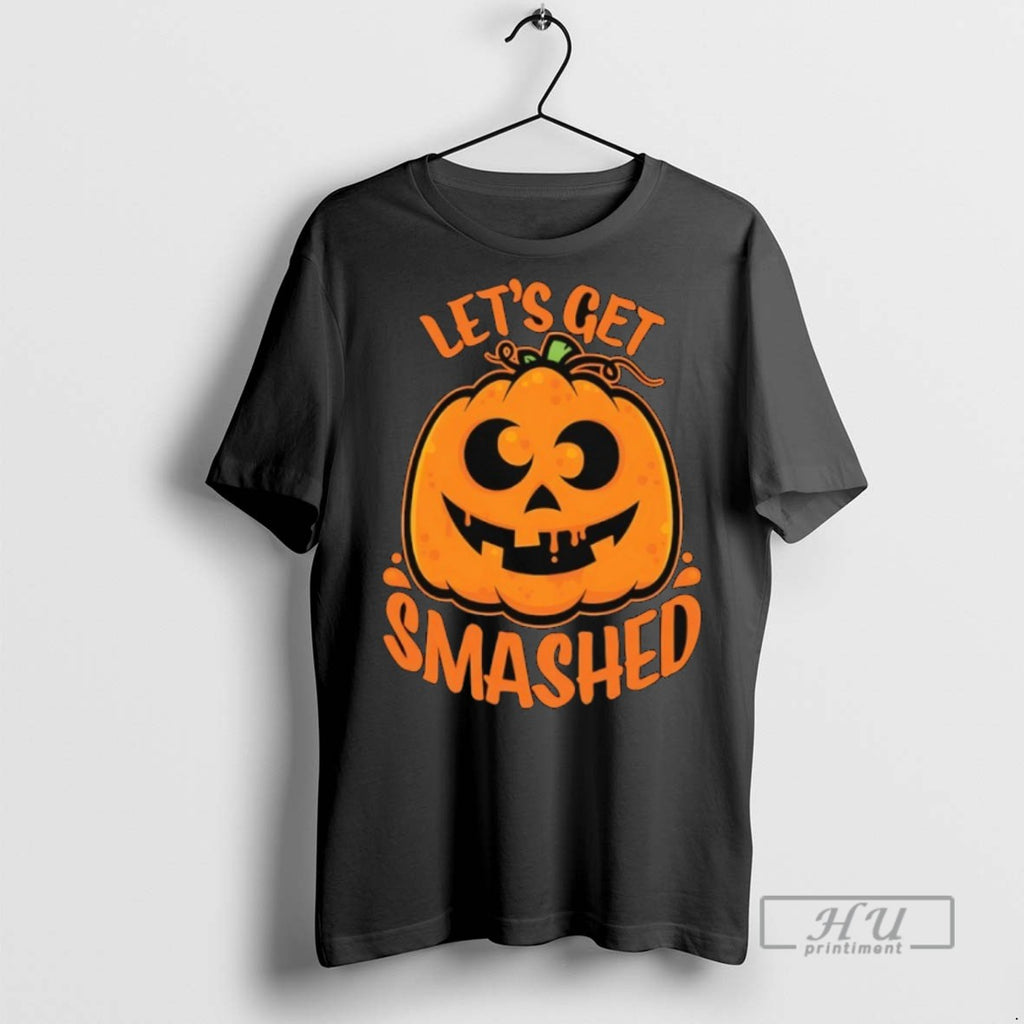 Trending Lets Get Smashed Pumpkin Halloween T Shirt