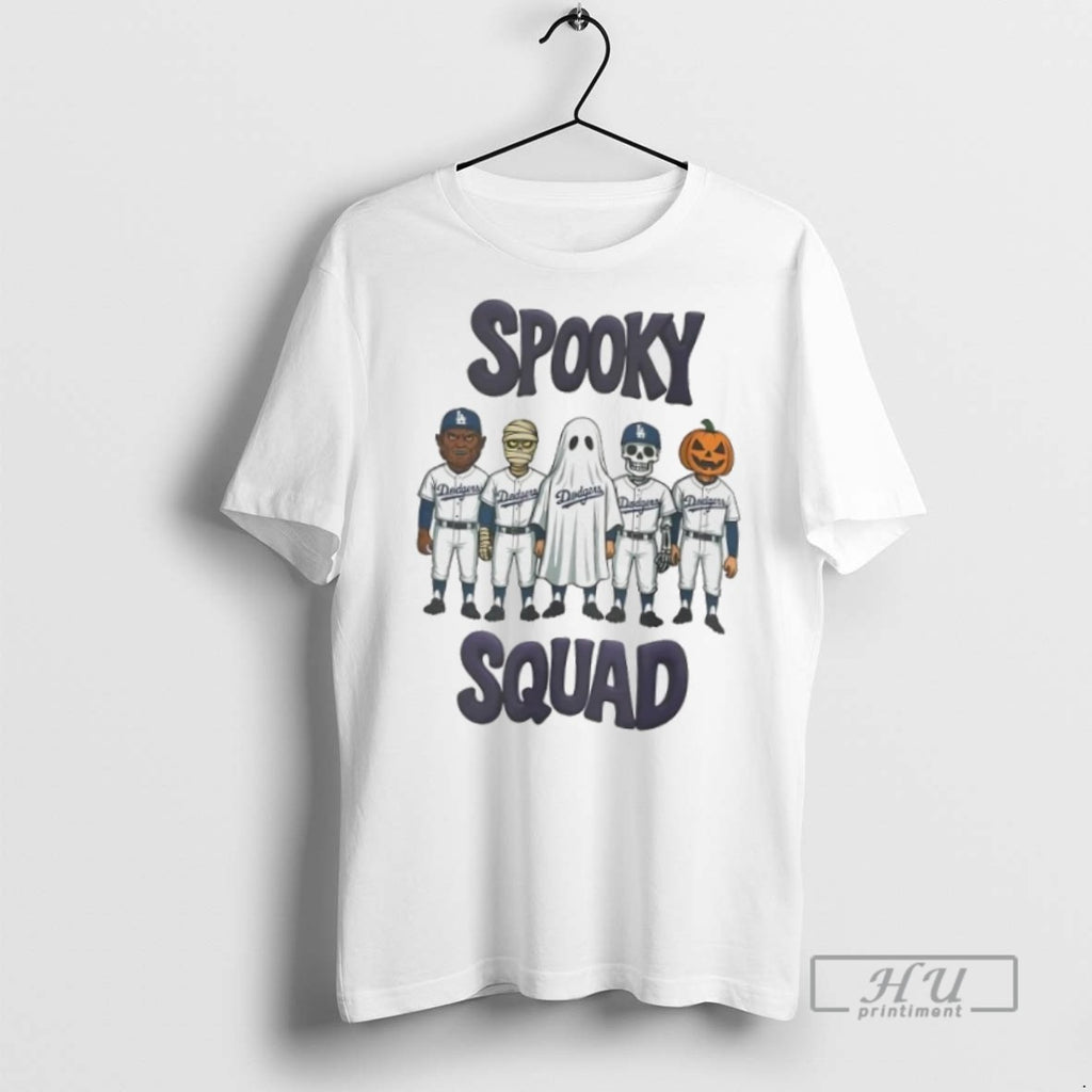 Trending Los Angeles Dodgers Spooky Squad Halloween T Shirt