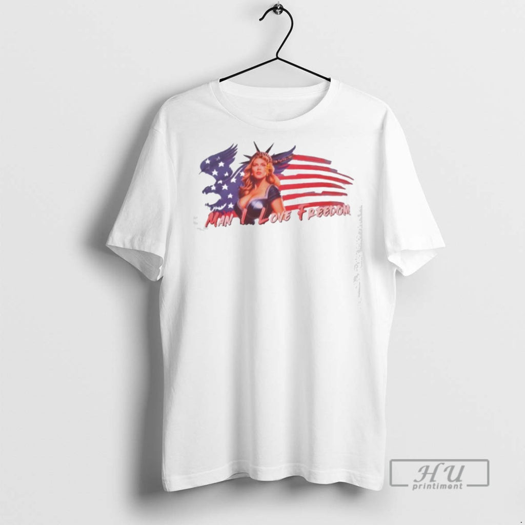 Trending Man I Love Freedom America Flag Graphic Tee Shirts Sweatshirt Hoodies