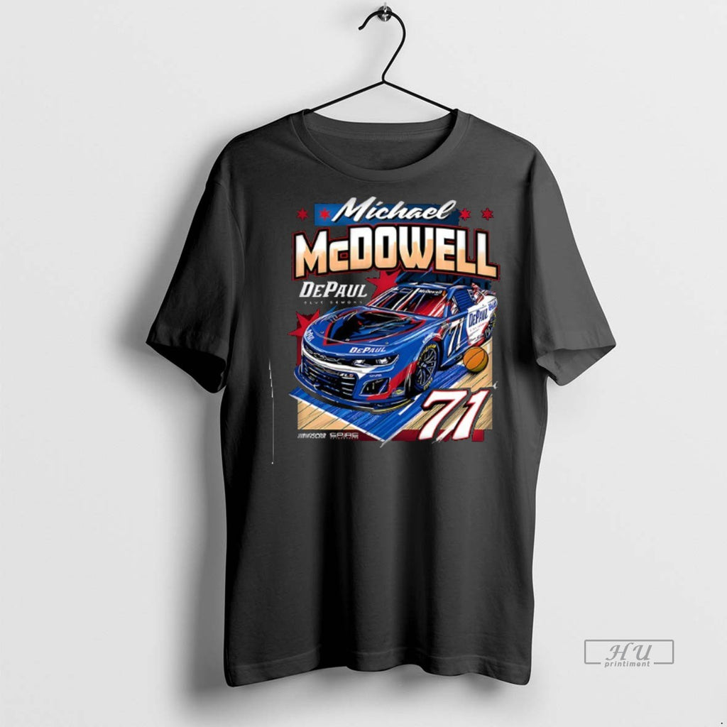Trending Michael Mcdowell Depaul University Racing Tee Shirt Sweater