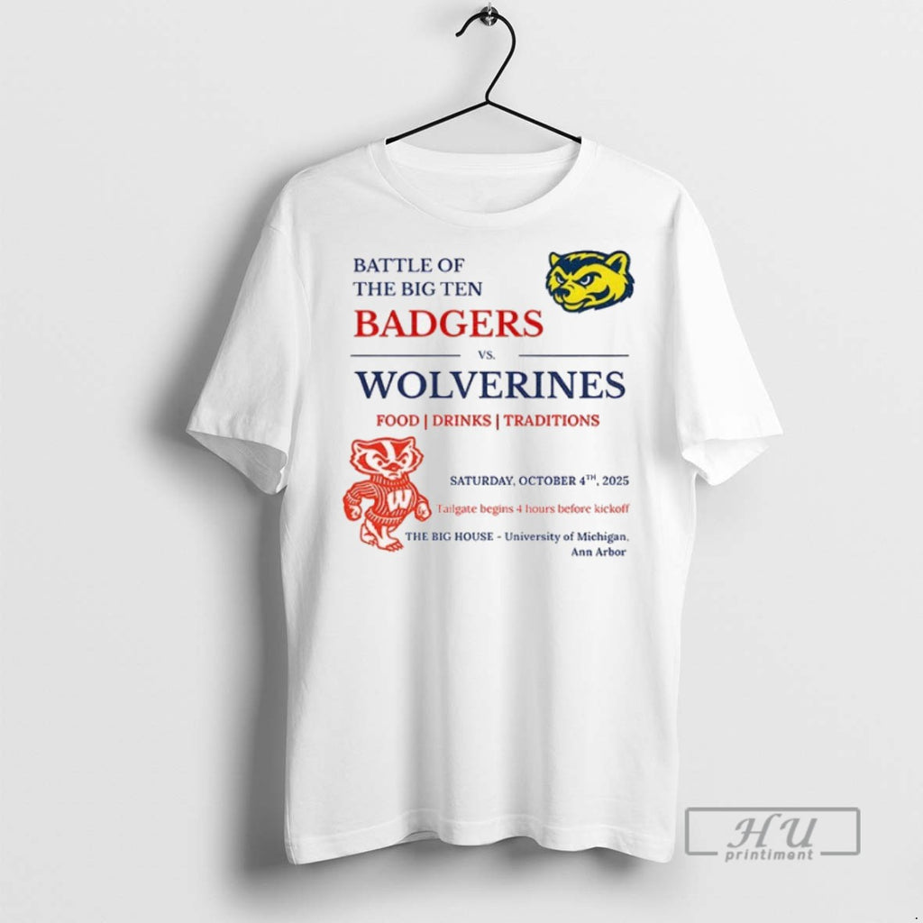 Trending Michigan Wolverines Vs Wisconsin Badgers Battle Of Big Ten Football Game Flyer