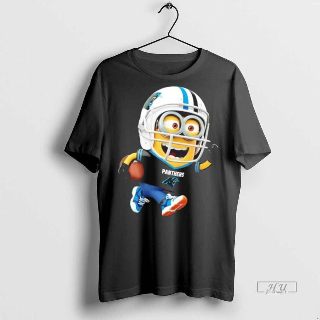 Trending Minions Is Holding A Ball And Smiling At Carolina Panthers Graphic Tee Shirt Sweater