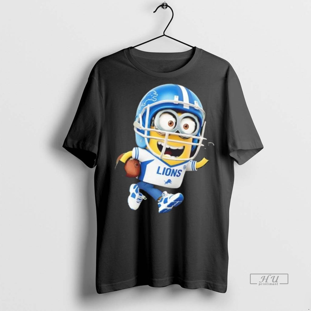 Trending Minions Is Holding A Ball And Smiling At Detroit Lions Fans Graphic