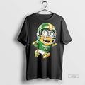 Trending Minions Is Holding A Ball And Smiling At Green Bay Packers Fans Graphic Tee