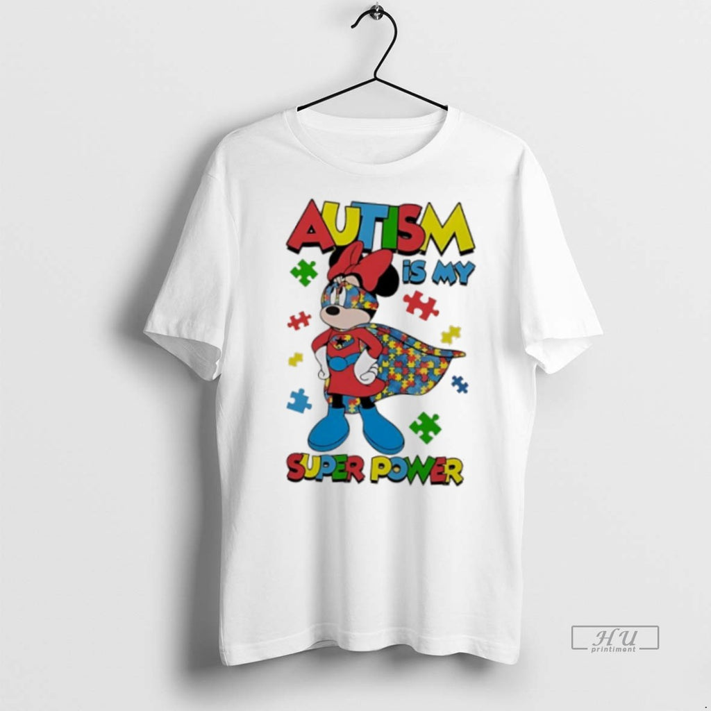 Trending Minnie Autism Is My Super Power Graphic Tee Shirt Sweater