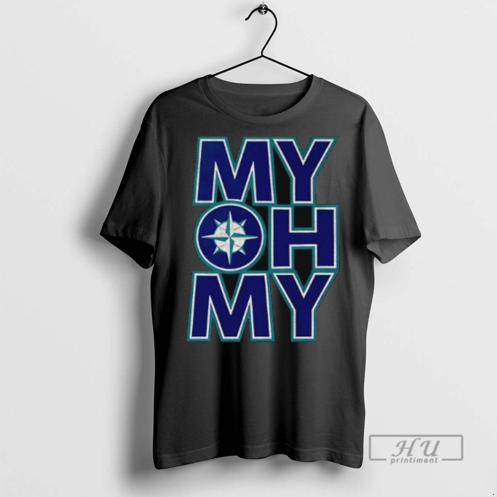 Trending My Oh My Dave Niehaus Seattle Mariners Mlb Baseball 2025 Graphic Tee Shirt