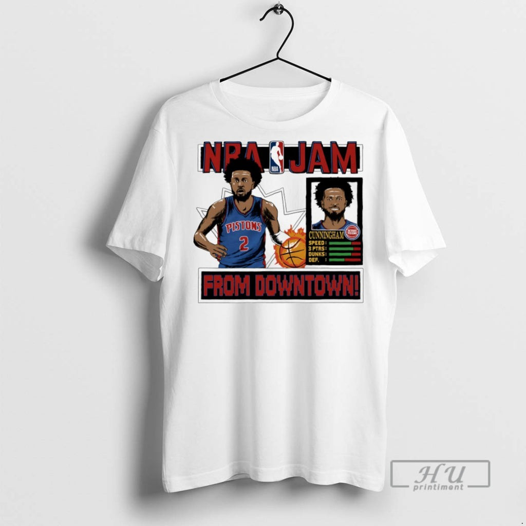 Trending Nba Jam Cade Cunningham Detroit Pistons From Downtown T Shirt