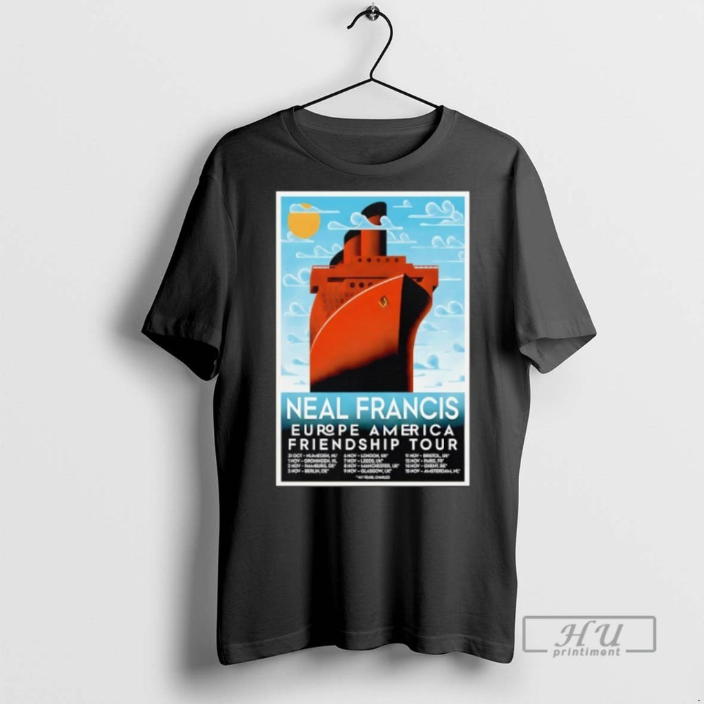 Trending Neal Francis Europe America Friendship Tour 2025 Graphic Tee Shirts Sweatshirt Hoodies
