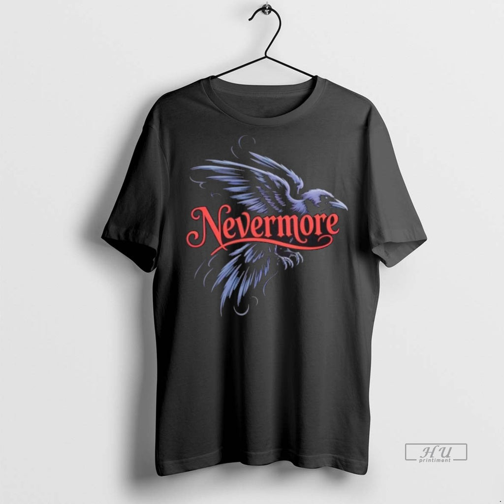 Trending Nevermore Flying Raven Graphic Tee Shirt Sweater