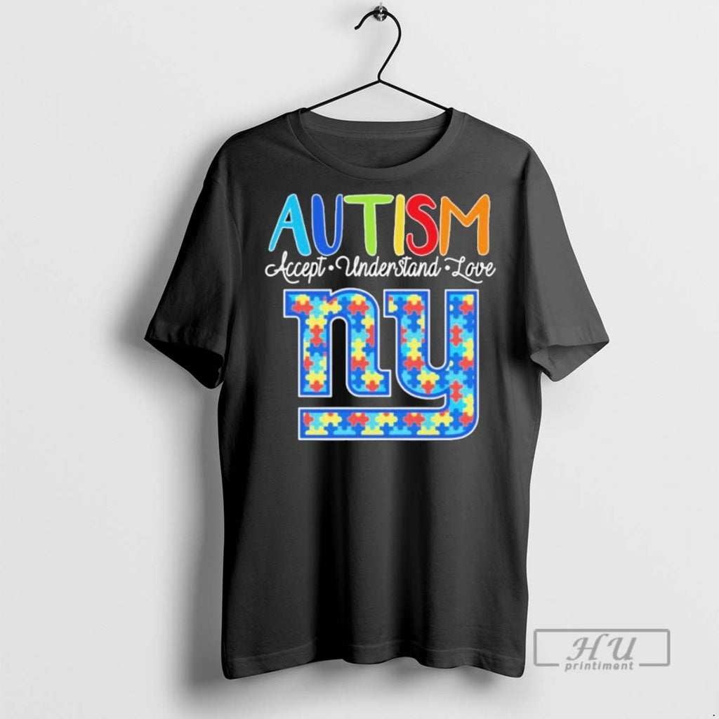 Trending New York Giants Autism Accept Understand Love T Shirt