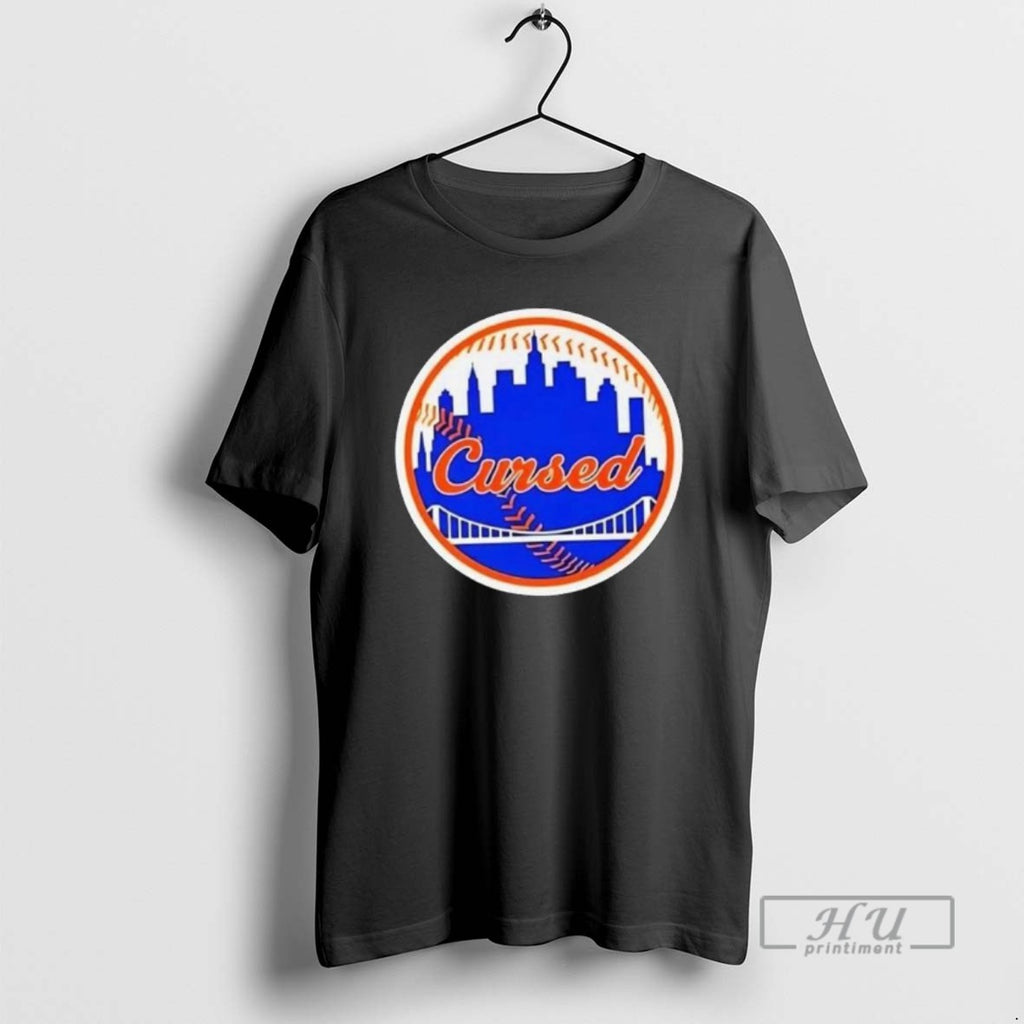 Trending New York Mets Cursed Skyline Long Sleve T Shirts