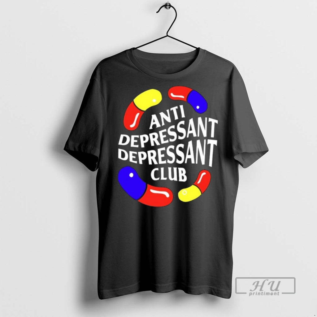 Trending Official Anti Depressant Depressant Club T Shirt