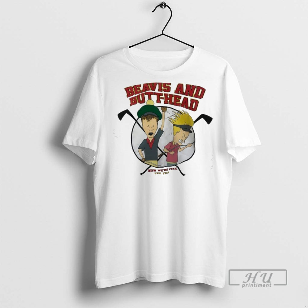 Trending Official Beavis And Butt Head Now Were Cool Yea Yea Hockey T Shirt