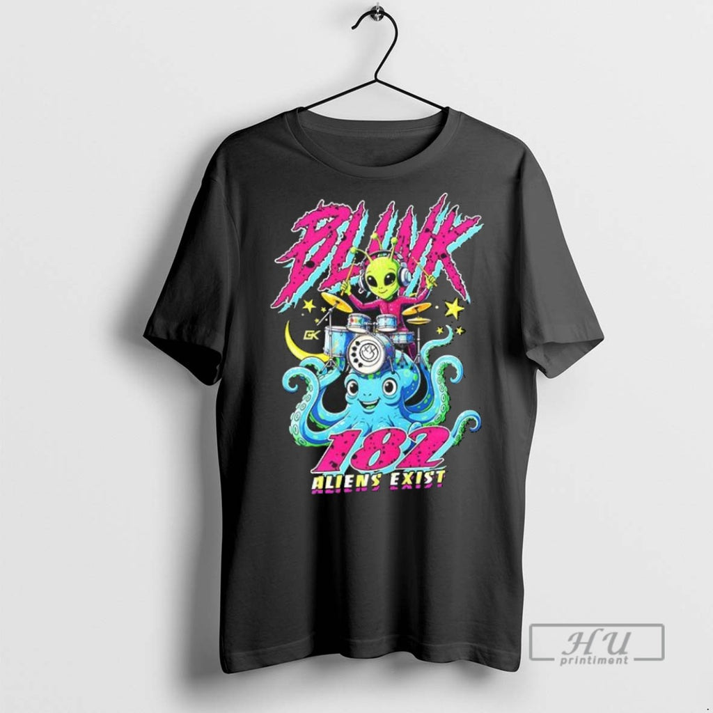 Trending Official Blink 182 Aliens Exist T Shirt