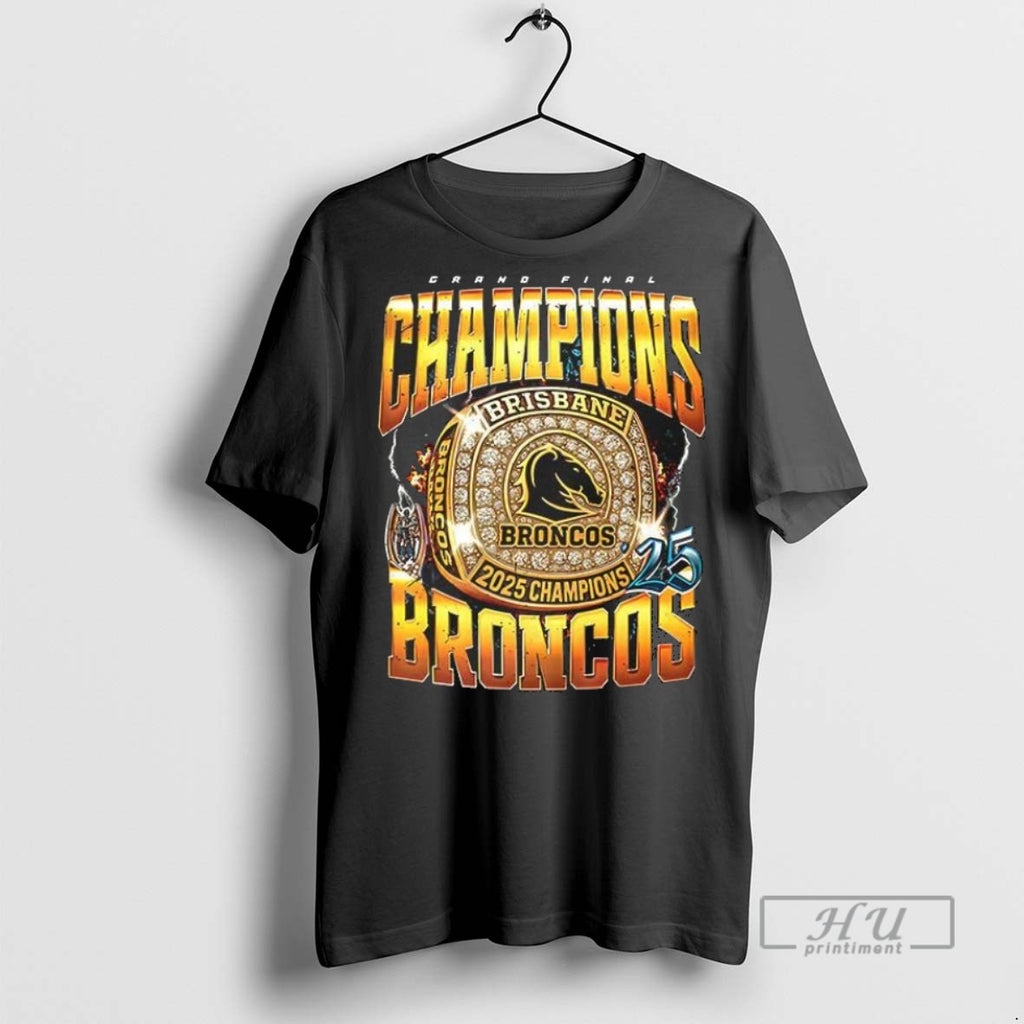 Trending Official Brisbane Broncos 2025 Champions Ring T Shirt