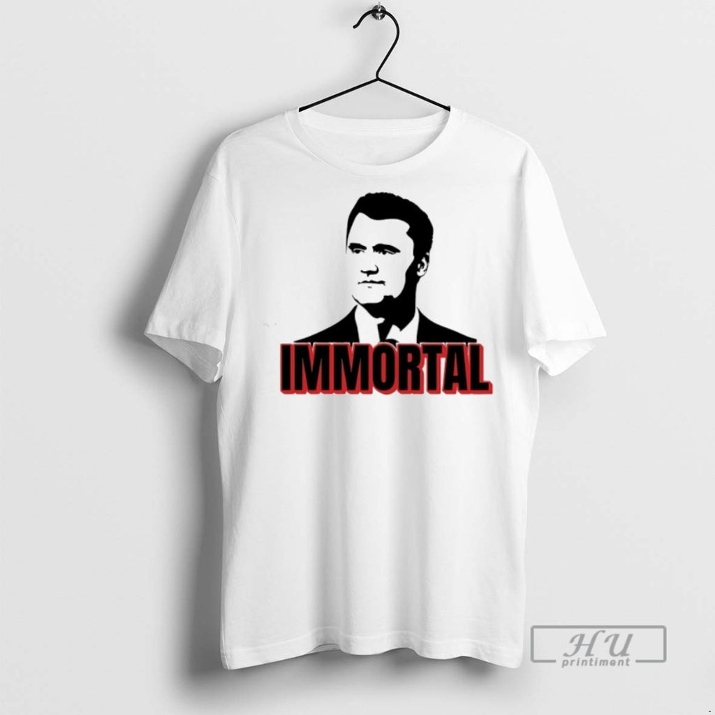 Trending Official Charlie Kirk Immortal Portrait T Shirt