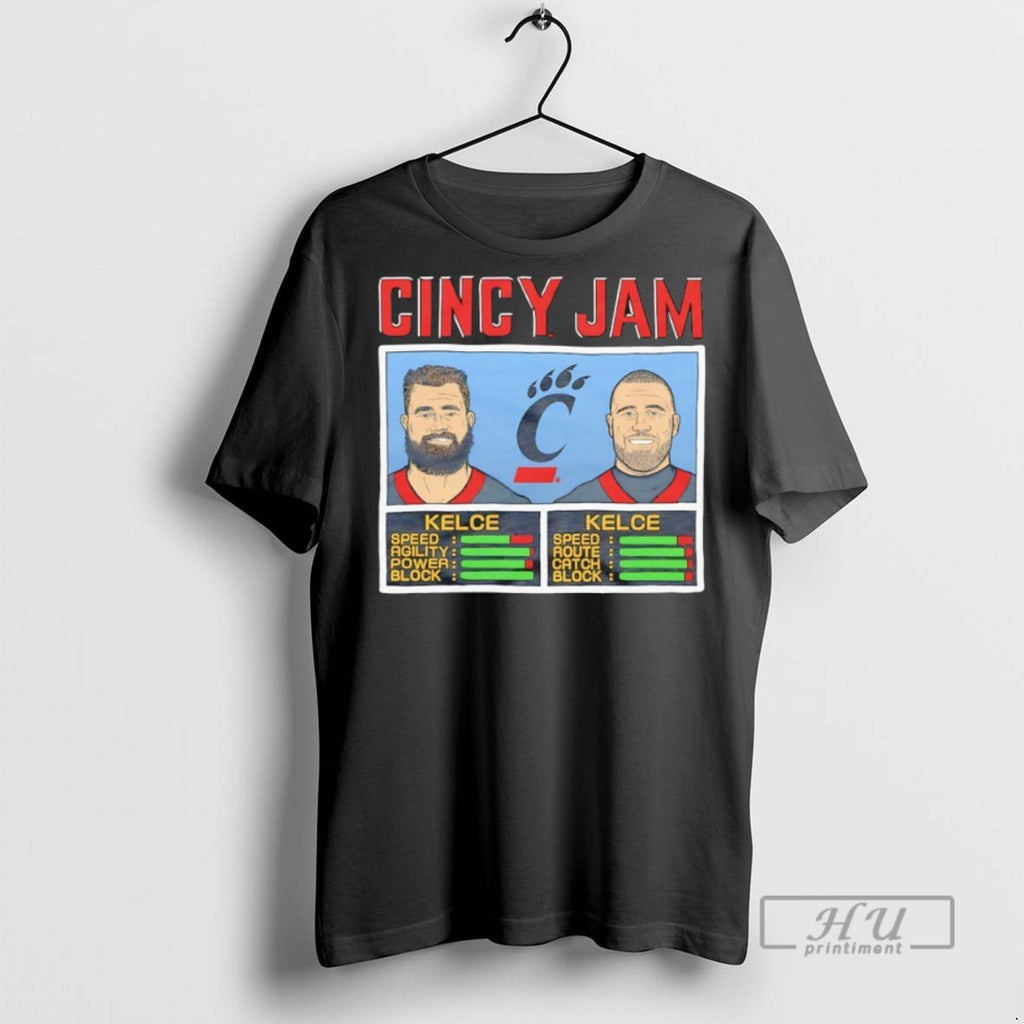 Trending Official Cincinnati Bearcats Jam Jason Kelce And Travis Kelce T Shirt