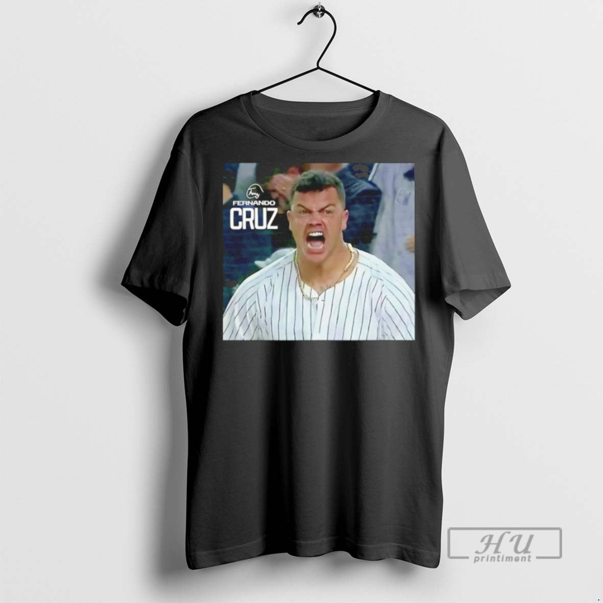 Trending Official Fernando Cruz Hype Spirited Reaction Yankees 2025 Mlb Playoff T Shirt