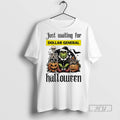 Trending Official Grinch Just Waiting For Dollar General Pumpkin Halloween 2025 T Shirt