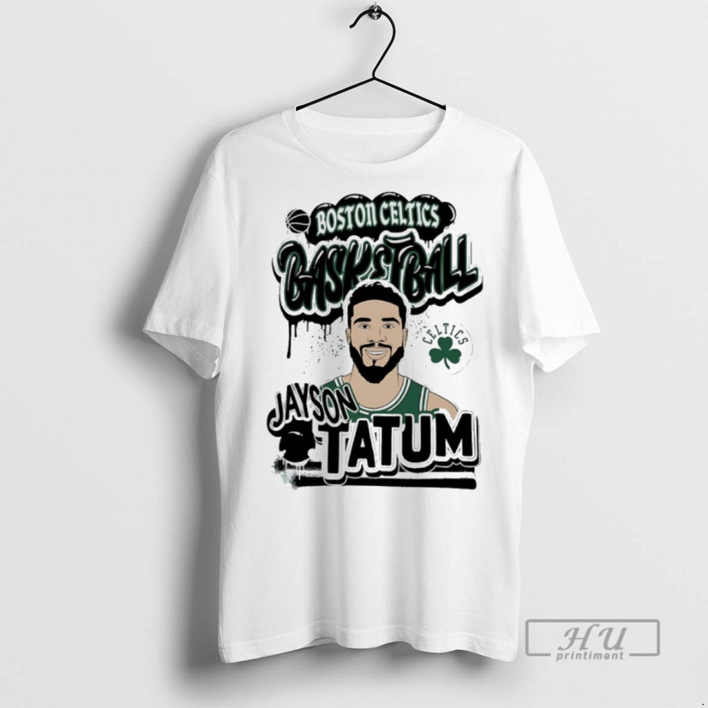 Trending Official Jayson Tatum Boston Celtics Basketball Player Graffiti Graphic T Shirt