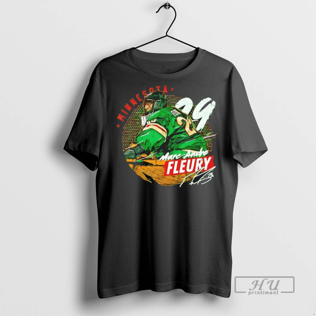 Trending Official Marc Andre Fleury 29 Minnesota Wild Dots Graphic Signature T Shirt