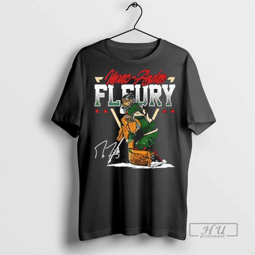 Trending Official Marc Andre Fleury Minnesota Wild Nhl Player Signature T Shirt