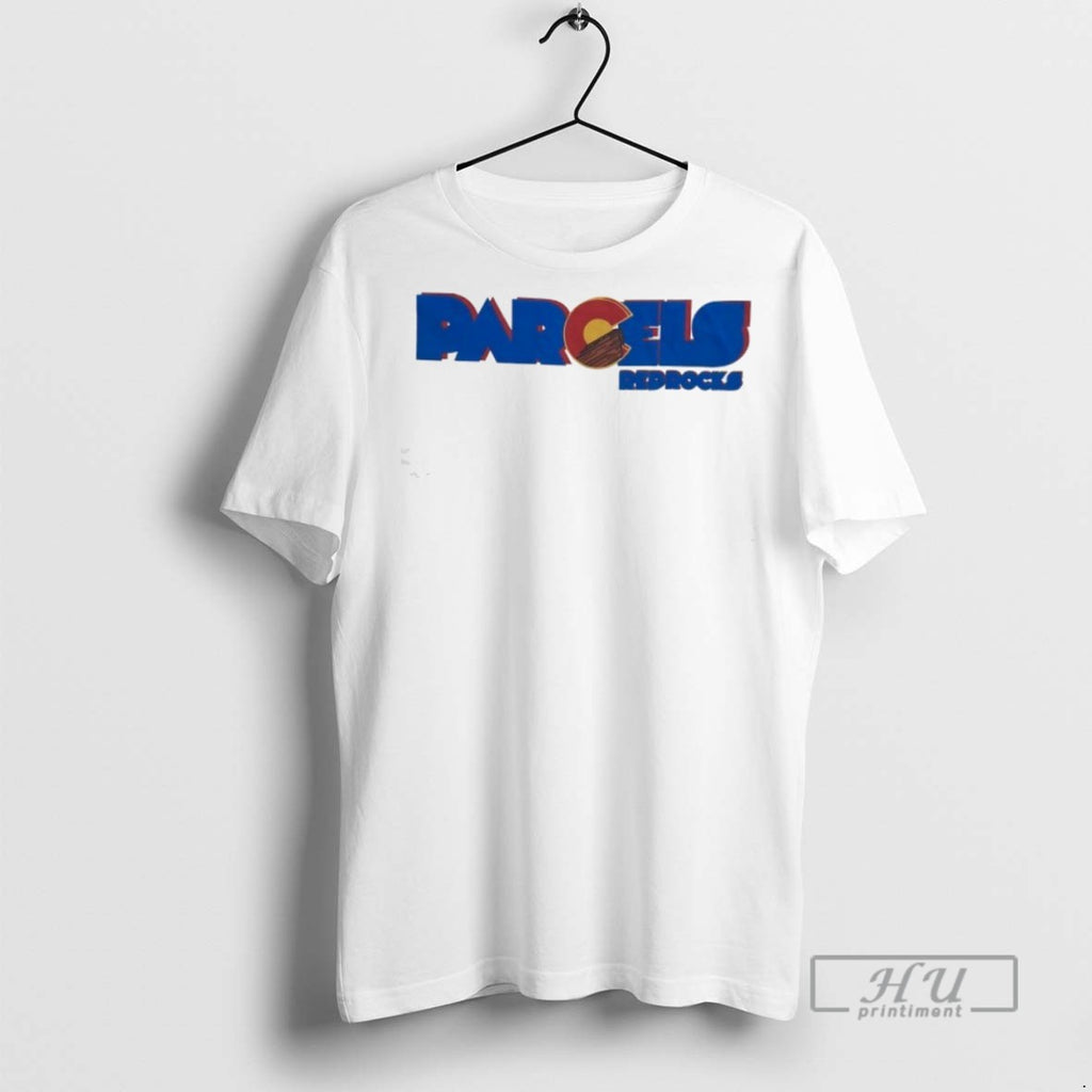 Trending Official Parcels Red Rocks Logo T Shirt