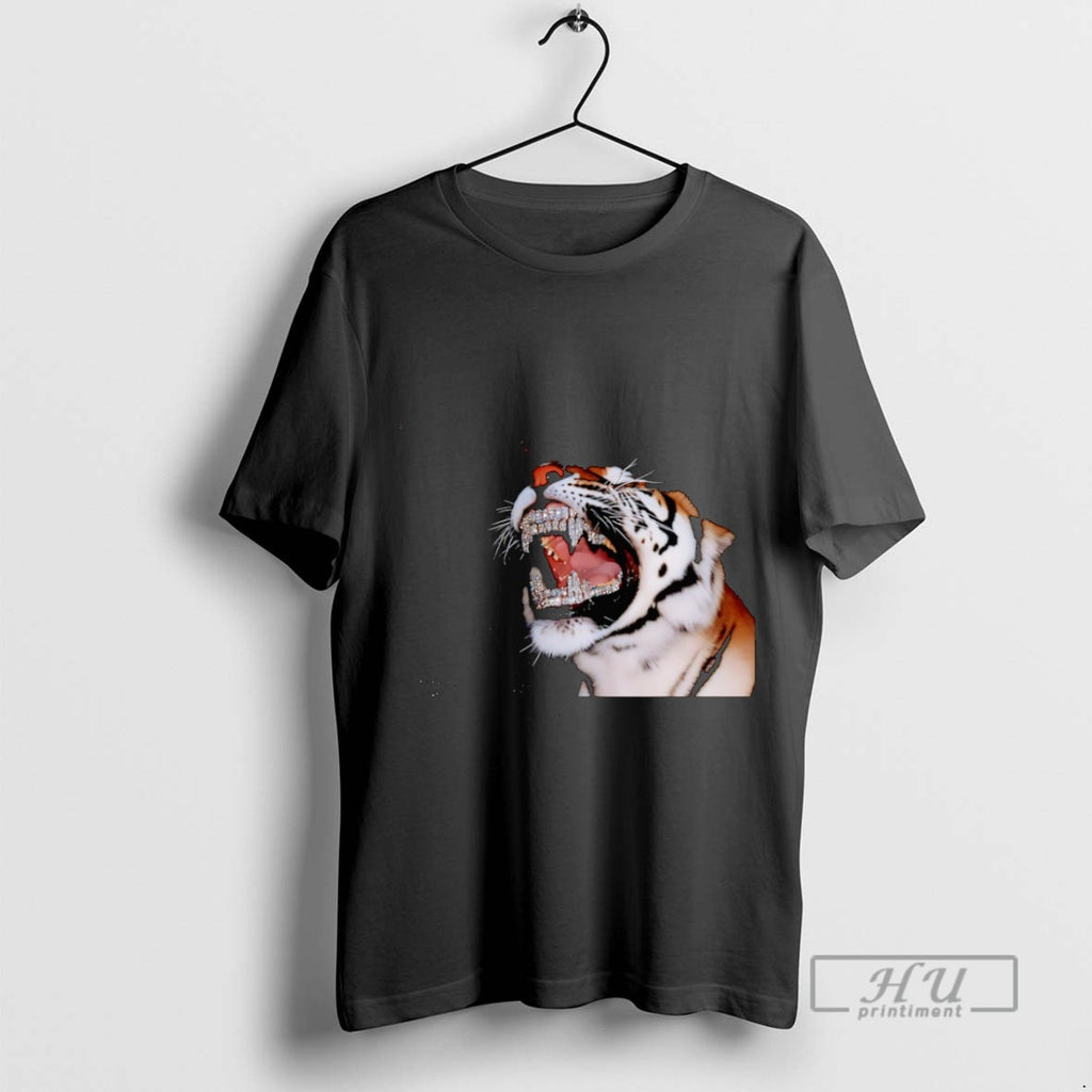 Trending Official Tiger With Grillz Teeth T Shirt
