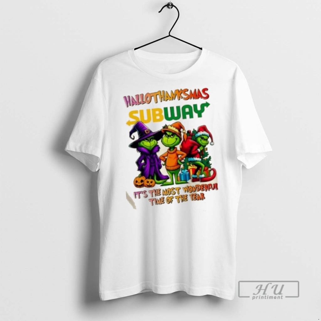 Trending Officials 2025 Grinch X Subway Its The Most Wonderful Time Of The Year Happy