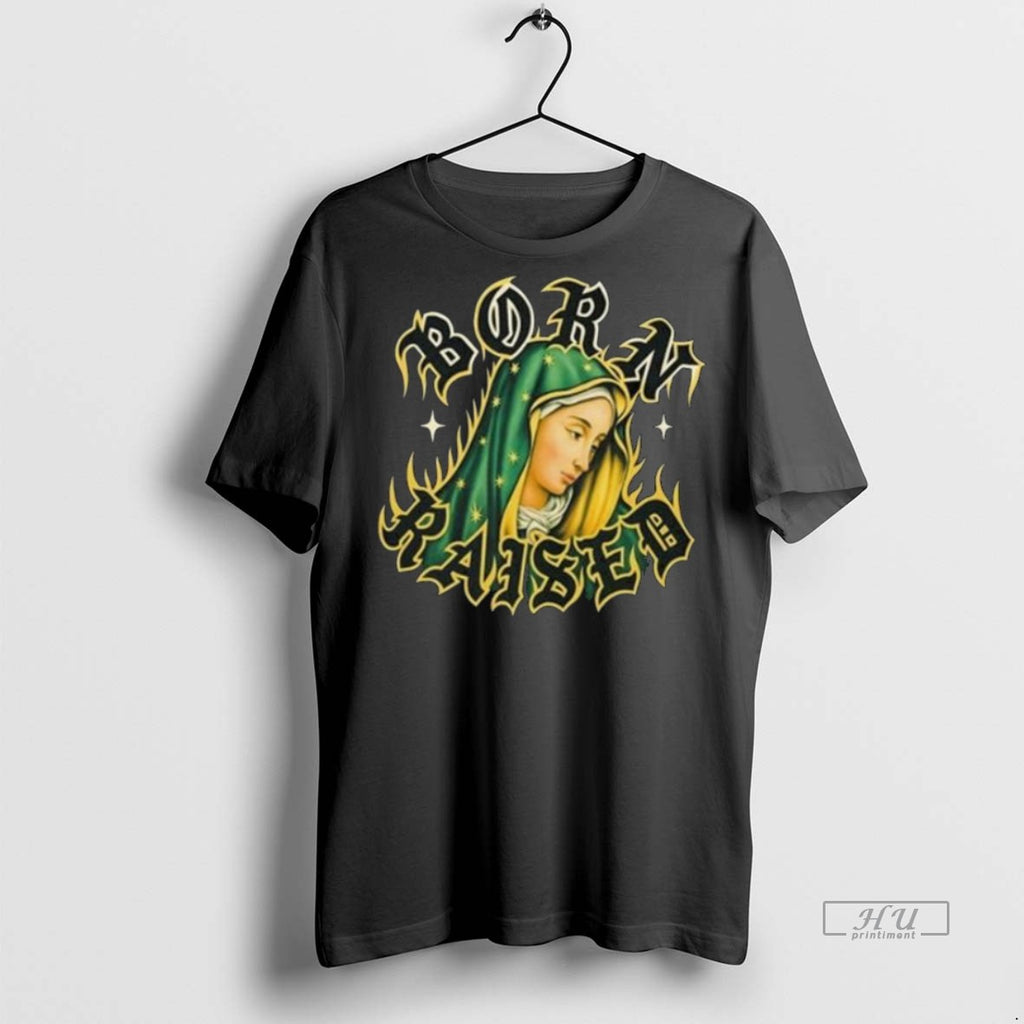 Trending Officials Bornxraised God Loves The Homies 2025 Long Sleve T Shirt Sweater