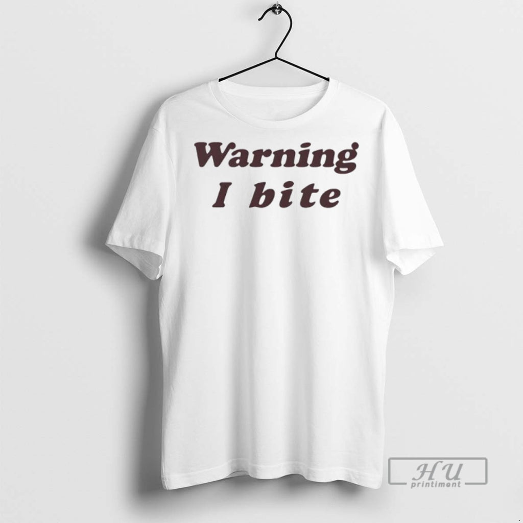 Trending Officials Brooklyn Wearing Warning I Bite T Shirt