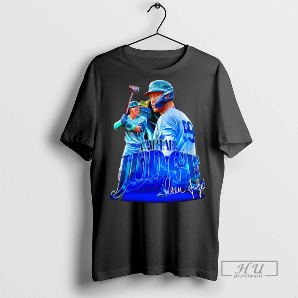 Trending Officials Captain Judge New York Yankees Aaron Judge Signature Graphic T Shirt