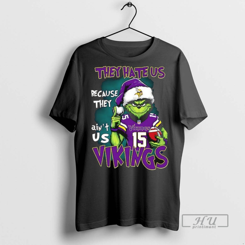 Trending Officials Grinch They Hate Us Minnesota Vikings Ceramic Ceramic And Classic Dad Cap