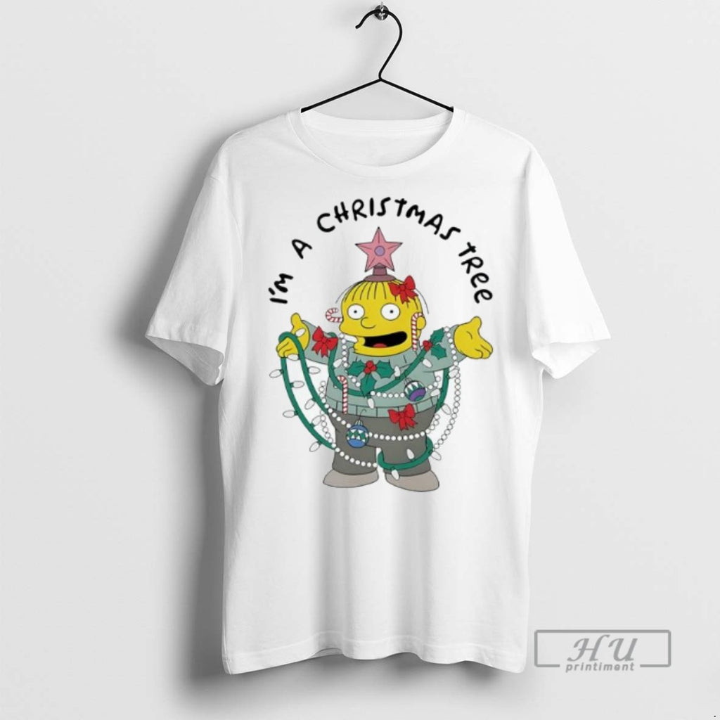 Trending Officials Im A Christmas Tree Ralph Simpsons T Shirt