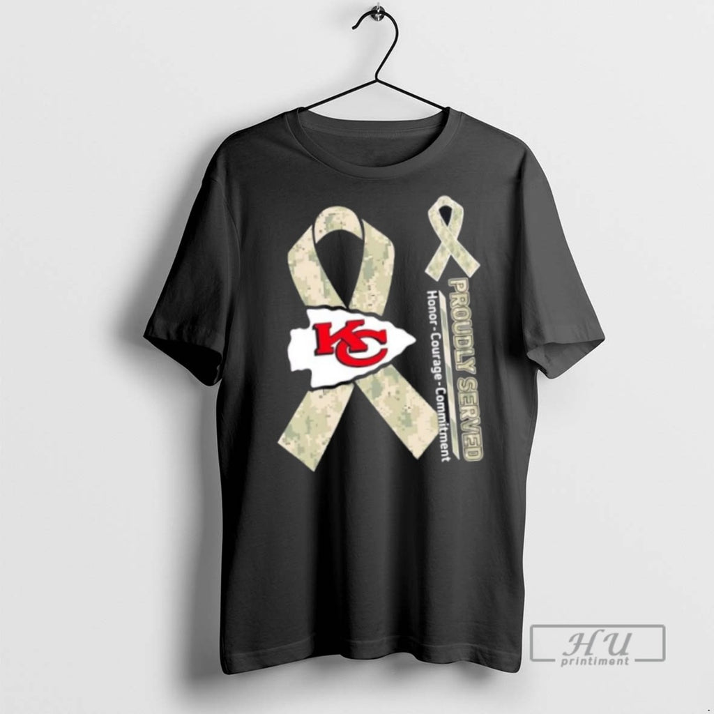 Trending Officials Proudly Served Honor Courage Commitment Kansas City Chiefs Football T Shirt