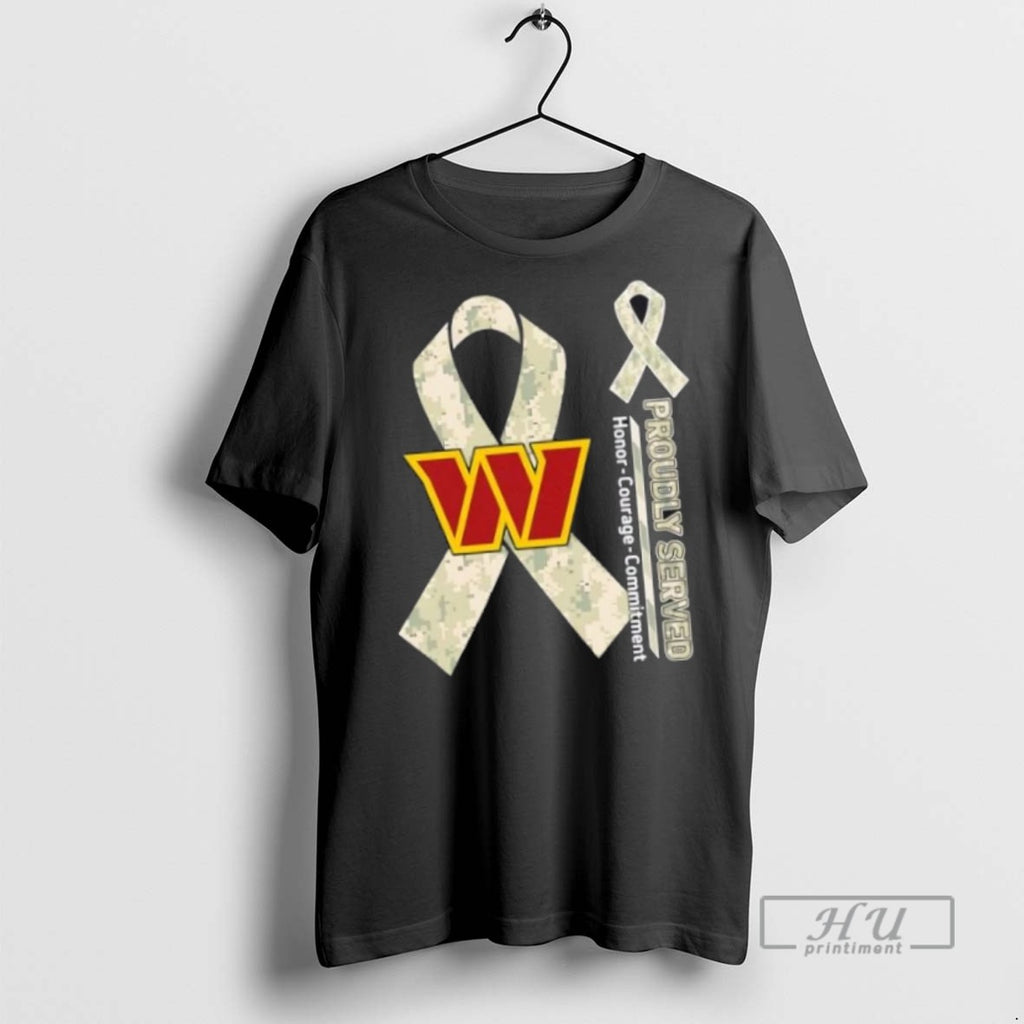 Trending Officials Proudly Served Honor Courage Commitment Washington Commanders Football T Shirt