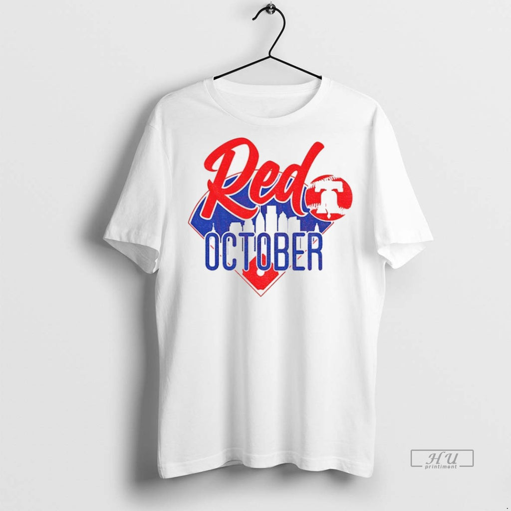Trending Officials Red October Philly Baseball Skyline Shirt Sweater