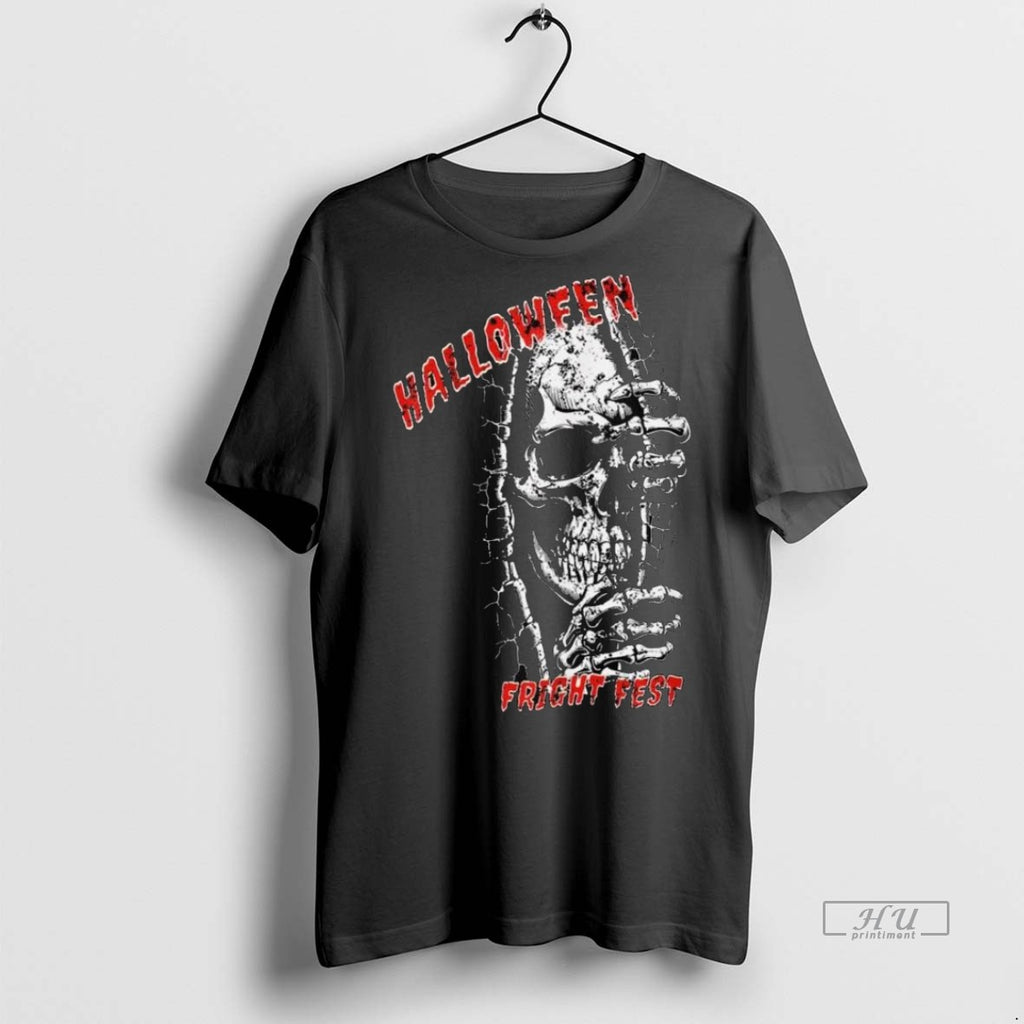 Trending Officials Skeleton Halloween Fright Fest Long Sleve T Shirt Sweater