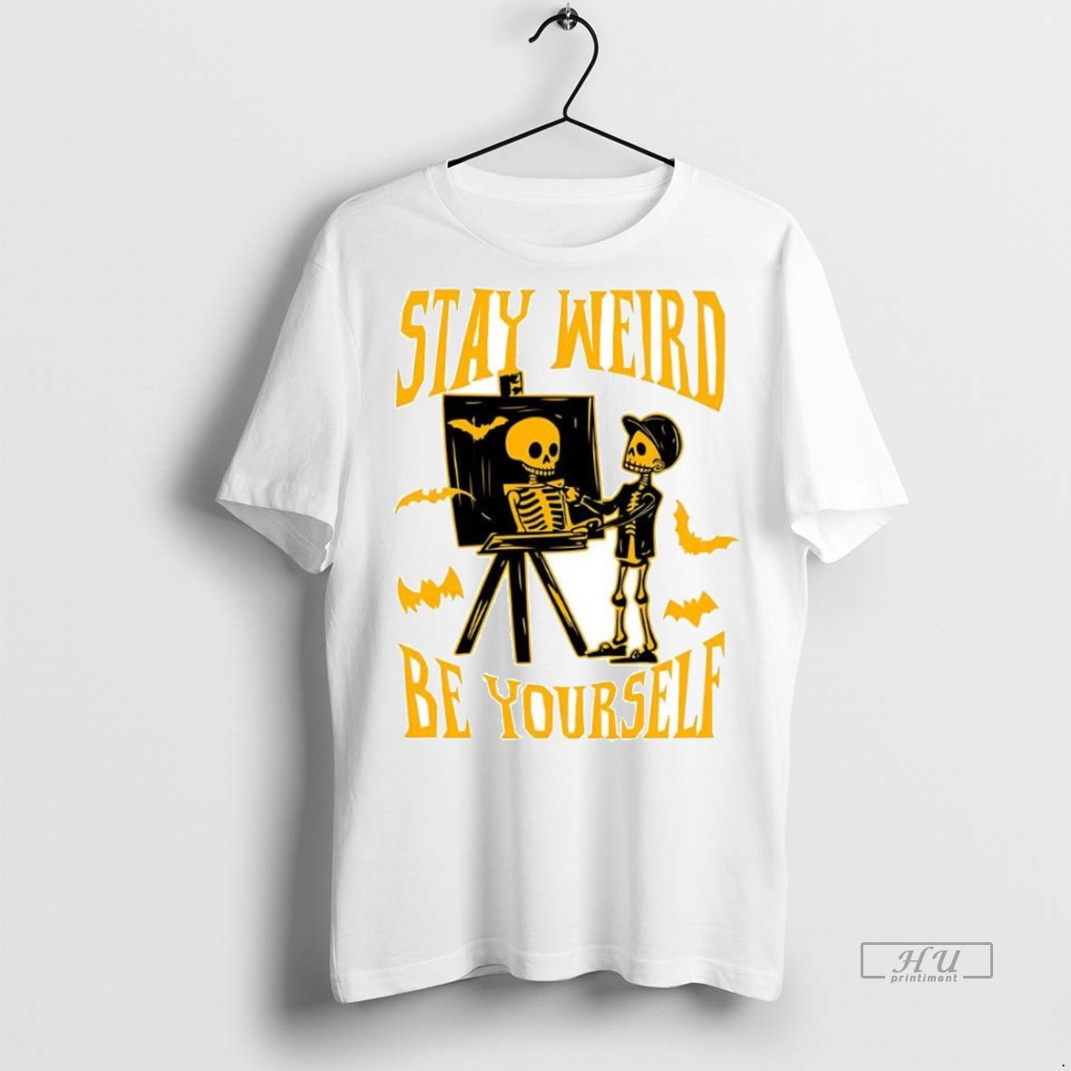 Trending Officials Stay Weird Skeleton Be Yourself Halloween Shirt Sweater