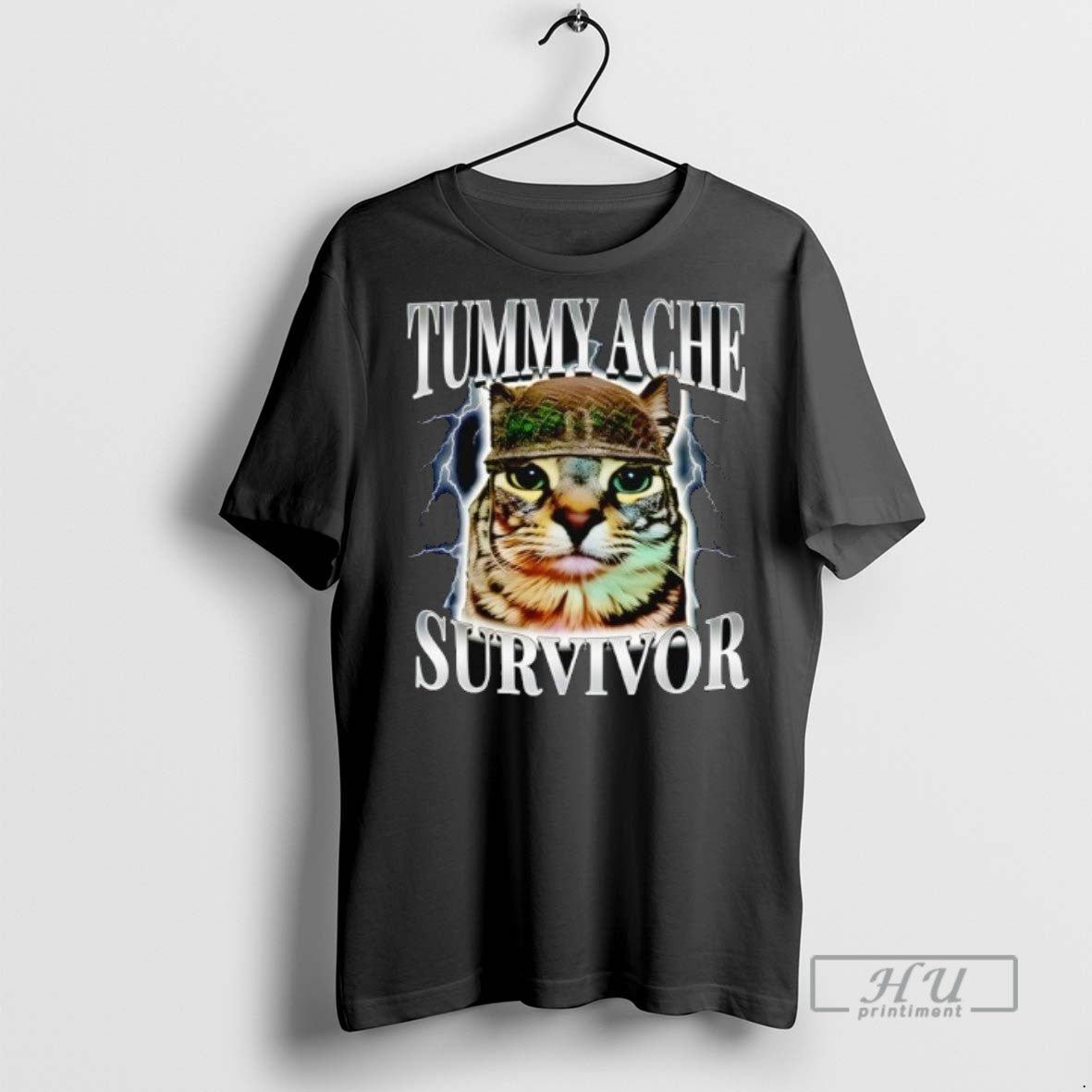 Trending Officials Tummy Ache Survivor Cat T Shirt