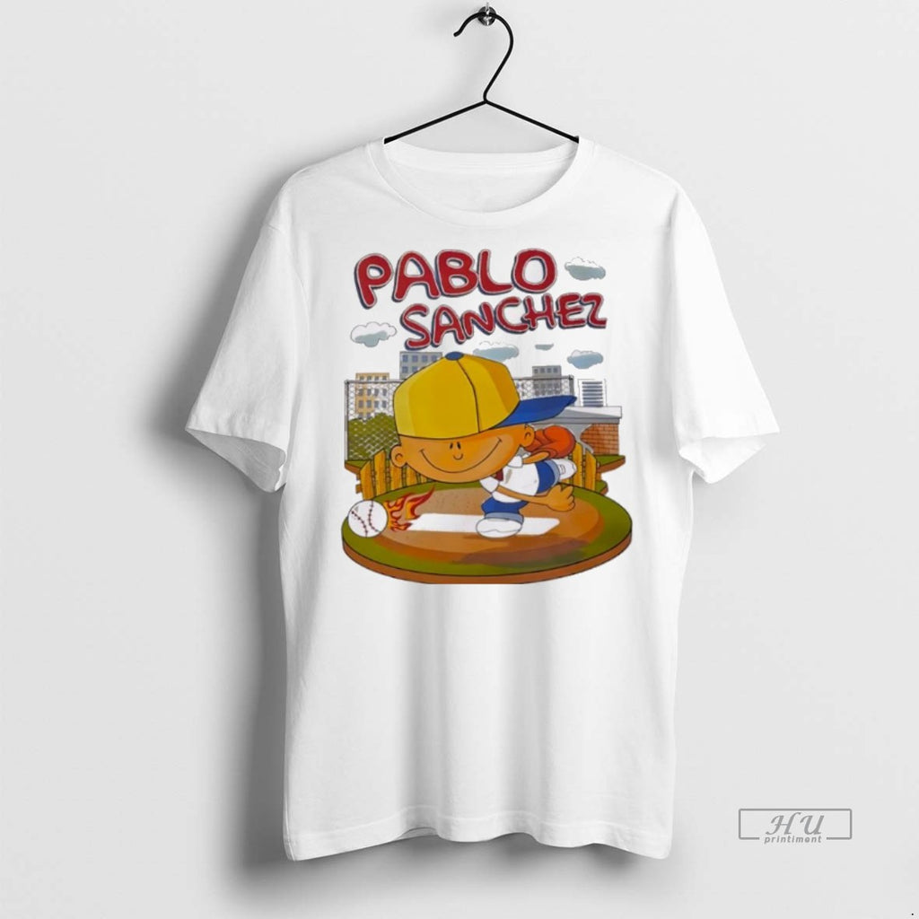 Trending Pablo Sanchez 2025 Baseball Cartoon Graphic Tee Shirt Sweater